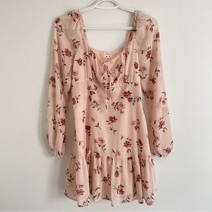 GARAGE Floral Light Pink dress size medium